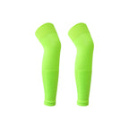 Loogdeel Adult Leg Warmers Elastic Soccer Shin Guard Calf Socks Over Knee Men Sports Compression Protection Long Sleeve Training