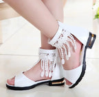 Girls Bow Sandals Princess Summer Shoes for Kids Fashion Cute Beach Wear