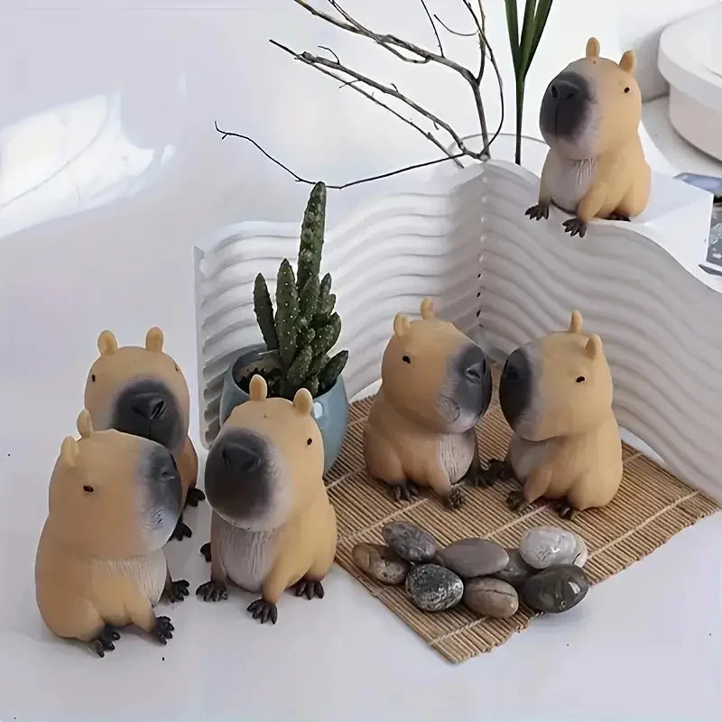 Squishy Cute Capybara Squeezing Toy Soft Relax Animal Fidget for Adults Fun Toys Halloween Christmas Holiday Party Gifts