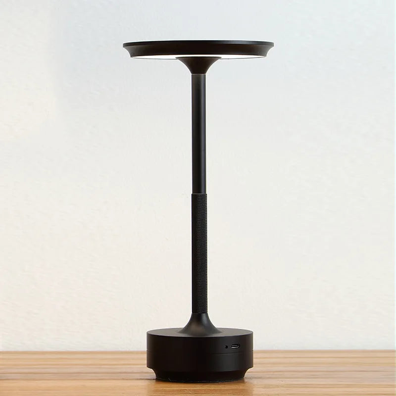 Aluminum Alloy Simple Decorative Lamp LED Night Light Infinitely Dimmable Atmosphere Retro Portable Rechargeable Touch Desk Lamp