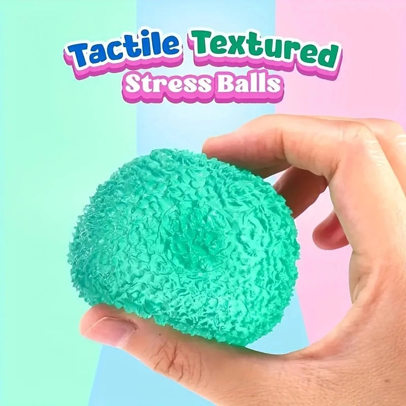 1Pc Squishy Multicolor Texture Ice Ball Squeeze Toy for Adult Soft Pinch Slow Rebound Pop Fidget Toys Halloween Christmas Gifts