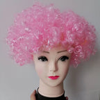 Women Curly Cosplay Wig Short Wavy Curly Hair Colorful Synthetic Wig For Daily Party Men Football Fan Wearing Kids Wigs