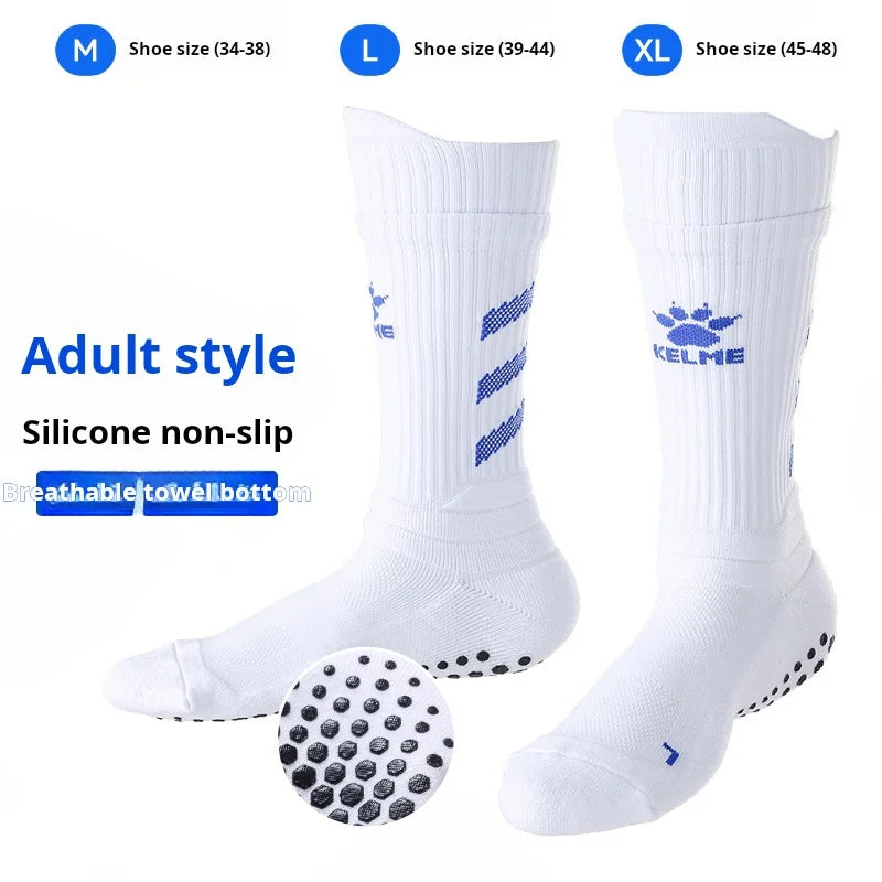 Kelme Football Socks Men's Middle Tube Thick Towel Bottom Youth Professional Competition Training Non Slip Socks