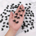 100/50pcs Realistic Spider Christmas Halloween Decoration Plastic Mini Spider Black Scary Spider Prank Haunted House Decorations
