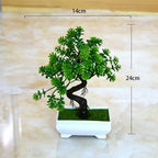 Artificial Plants Bonsai Simulated Tree Potted Fake Flowers Table Porch Potted Ornaments Home Wedding Decor Housewarming Gift