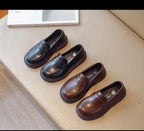 Children's Leather Shoes Classic British Style for Boys Girls