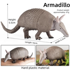 Oenux Realistic Wildlife Animal Model Beaver Badger Wolverine Anteater Pangolin Figurine  Simulation Cognitive Educational Displ