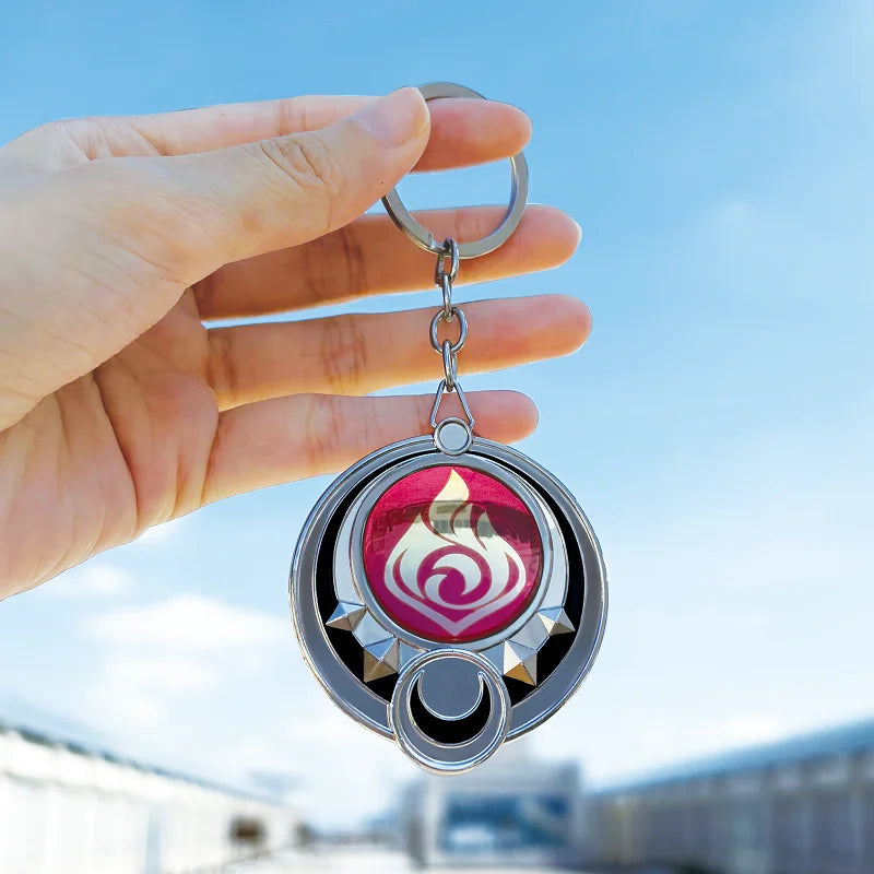 Genshin Impact Nod Krai Ineffa Visions Pendant Cosplay Anime Eye Of God DIY Backpack Keychains Halloween Party Transparent Decor