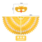 Animal Bird Wings+Mask Suit Stage Performance Peacock Owl Parrot Bird Felt Cape Halloween Bird Funny Party Cosplay Cloak
