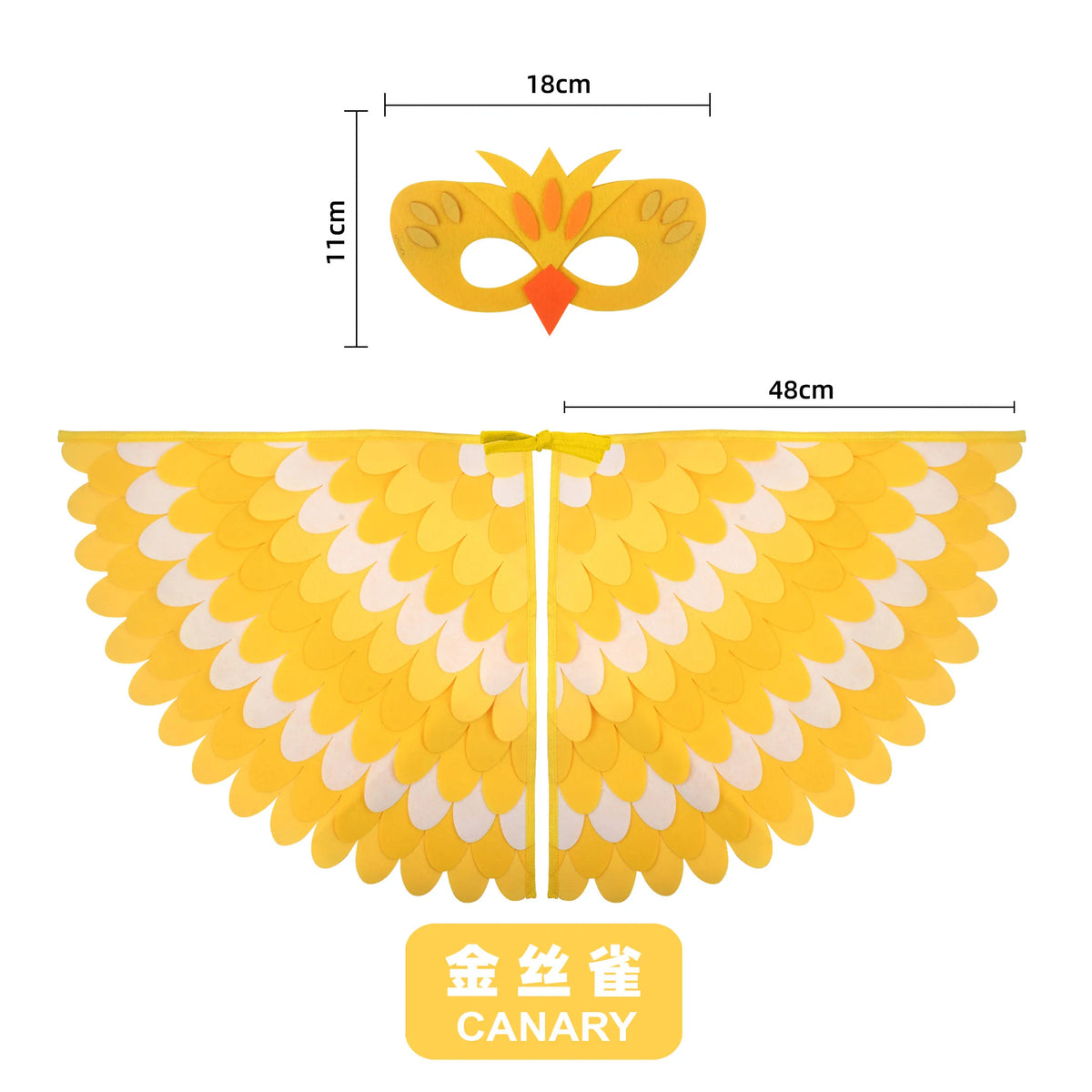 Animal Bird Wings+Mask Suit Stage Performance Peacock Owl Parrot Bird Felt Cape Halloween Bird Funny Party Cosplay Cloak