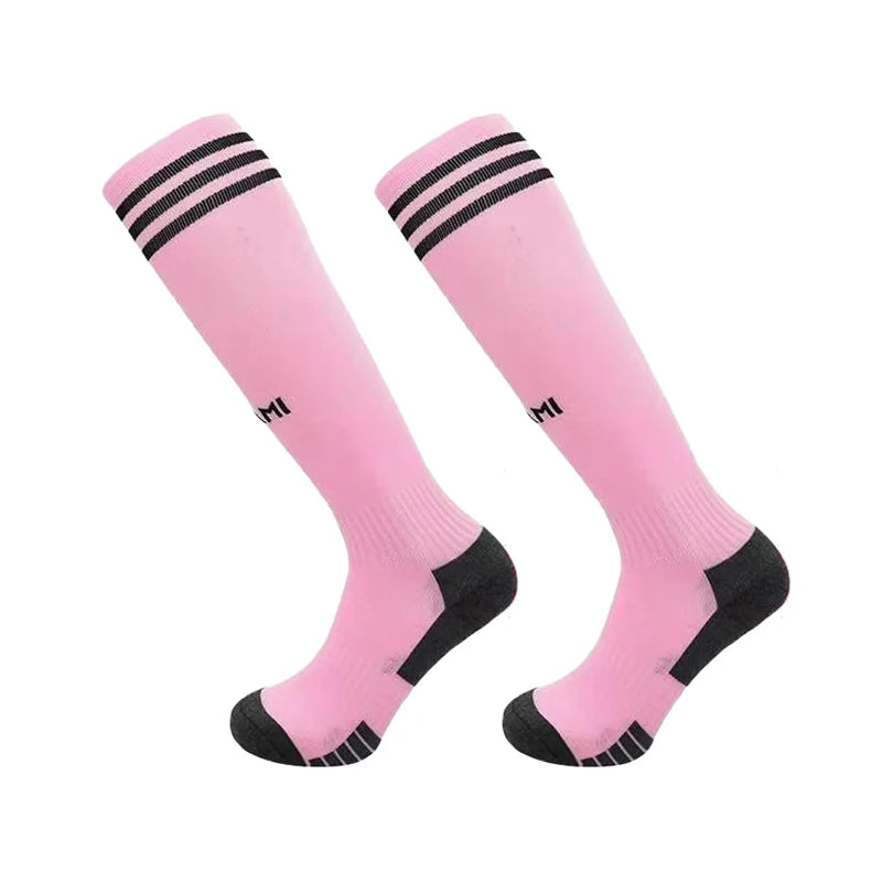23-24 Season European Football Club Styles Children Adults Soccer Socks Boys Kid's Long Knee High Towel Bottom Sports Sock