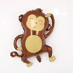 New Cartoon Animal Theme Foil Balloon Jungle Safari Forest Lion Rabbit Kids Birthday Decoration Supplies Elephant Giraffe Baloon