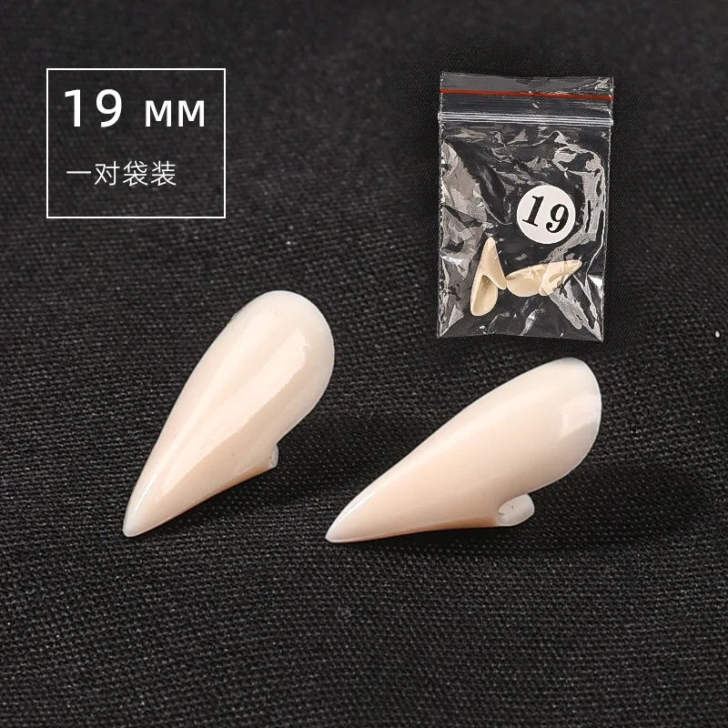 5Pairs Halloween Vampire Teeth Fangs Dentures Prop Party Costume DIY Cosplay Props Decor False Teeth Resin Fangs With Solid Glue