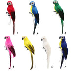 1PC Handmade Foam Feather Artificial Parrot Imitation Bird Model Figurine Foam Bird Parrot Home Garden Bird Decoration Miniature