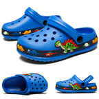 Kids Clogs Garden Shoes Boys Girls Unicorn Dinosaur Beach Flat Sandals Slippers Children Sandals Anti Skid Slipper Summer Hole