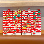 10Pcs/Set Kids Girls Christmas Hair Ties Cute Santa Claus & Reindeer Design Festive Hair Accessories Holiday Parties Decorations