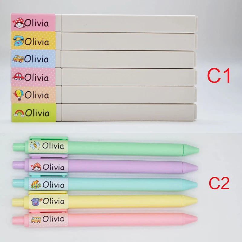 Waterproof Tag Self-adhesive Baby Name Sticker Custom Personalized Kindergarten Hebrew Label For Children School Stationery