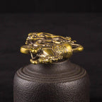 Brass Horse Step on Coins Lucky Statue Feng Shui Desk Ornament Zodiac Animal Figurines Miniatures Pure Copper Crafts Collections