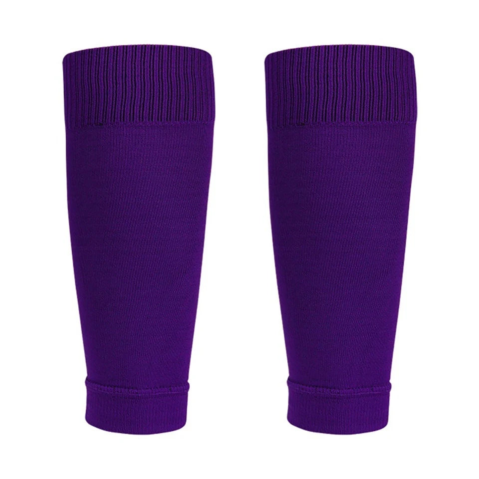 Loogdeel 1 Pair Football Socks Soccer Leg Brace Sleeves Breathable Sport Sock Adult Kids Shin Guards Calf Protection Leg Cover