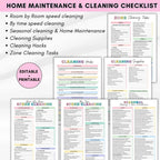 Daily Weekly Monthly Household Cleaning Planner Notebook Family Chore Chart Home Cleaning Task Schedule Organizer
