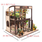 DIY 3D Puzzles Wooden Toy Miniature Dollhouse Handmade Doll House Model Building Kits Coffee House Toys For Xmas Gifts