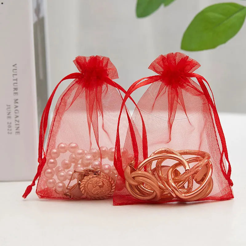 Colorful Organza Gift Bags for Jewelry and Party Decor