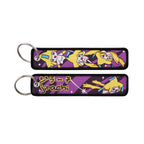 Japanese Anime Elf Monsters Keychain for Cars Backpack Key Holders Embroidery Keyrings Key Tag Jet Tag Accessories Gifts 1pcs