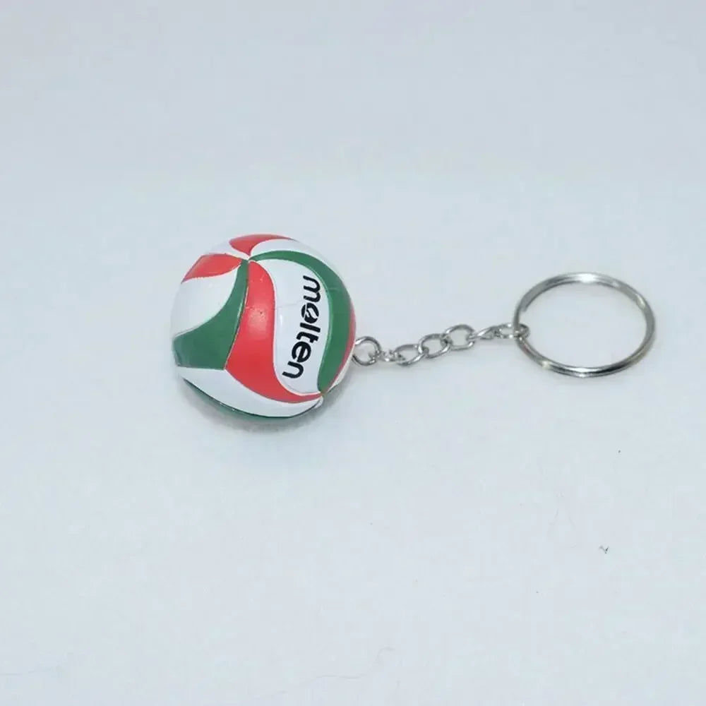 Leather Football Keychain New Exquisite Key Chain Souvenir Decoration Toy Keyring Ring School Reward for Kid Pendant Accessory