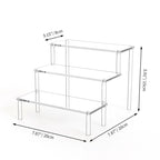 1pcs Multi-Layer Acrylic Display Stand Cake Display Rack High Transparent Trapezoidal Storage Shelf Perfect for Dessert Cupcake