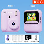 Kids Instant Camera Color Printing Camera 32GB 1080P Thermal Print Toys Camera Print Photo Video Games Music Children Gift