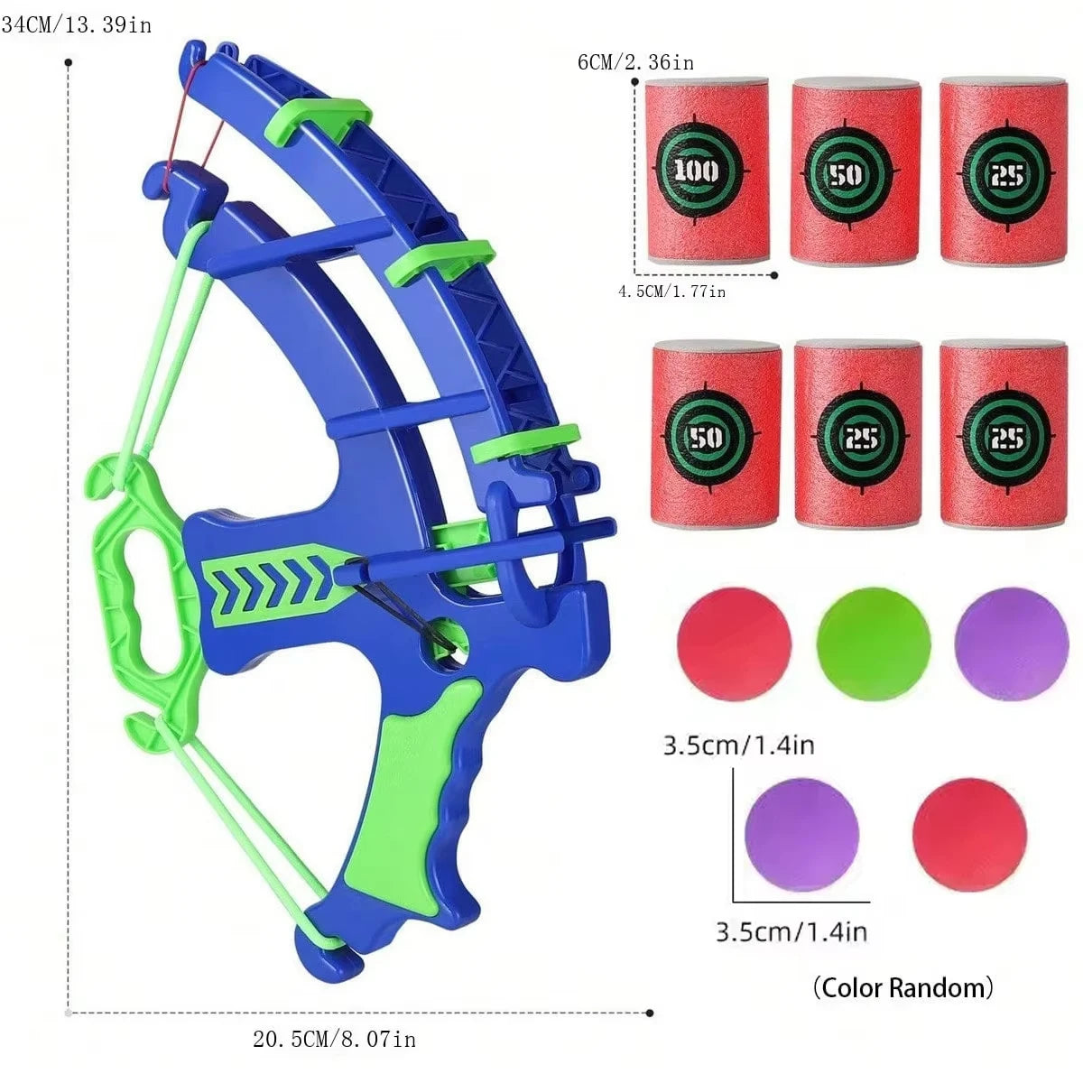 Slingshot Target Sticky Ball Dartboard Bow Arrow Set Montessori Educational Toy Throw Sport Outdoor Fidget Game