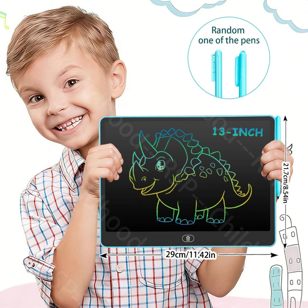 8/11/13/16 Inch LCD Drawing Tablet Writing Board Kids Doodle Painting Handwriting Pad Toy for 3 4 5 6 7 8 Years Girls Boys Gifts
