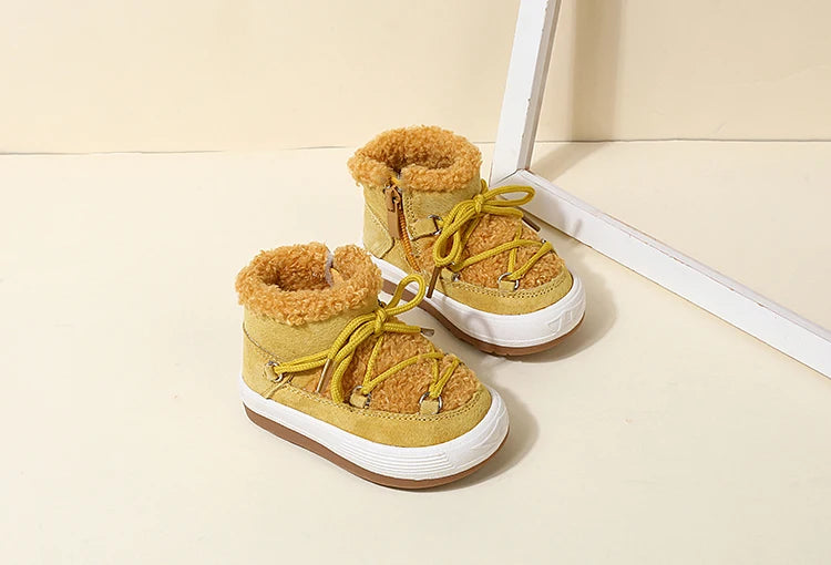 GT-CECD New Autumn/Winter Baby Boots Warm Plush Rubber Sole Toddler Kids Sneakers  Infant Shoes Fashion Little Boys Girls Boots