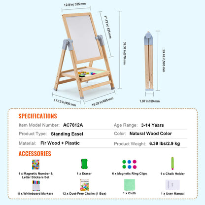 Magnetic Drawing Board Easel – Educational Art Toy for Kids