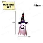 LED Flying Witch Hats Halloween Decorations Hanging Ghost Lights Glowing Wizard Lamp for Bar Party Dress Up