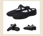 Canvas Ballet Shoes Split Sole Dance Slippers for Kids Adults