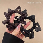 New Korean Bow Elastic Hair Band For Women Girls Sweet Hair Ornament Scrunchie Hair Tie Hair Rope Fashion Hair Accessories