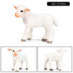 Oenux Classic Farm Animal Simulation Sheep Goat Argali Antelope Model Action Figure Poultry Figurines Cute Toy For Kid Gift