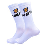 New UAE Cycling Socks rTeam Bike Nurse Compression Road Bike Running Mtb Knee-high White Sports Running Football Socks