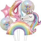 Kids Girls Unicorn Birthday Party Decoration Plate Cup Happy 1st Unicorn 3D Balloon Kid Favors Gift Wedding Baby Shower Supplies