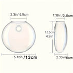 2/4/6 Pack Wall Hanging Glass Terrarium - Self-Watering Hydroponic Planter for Home Office Decor, Handmade Round Crystal Vase