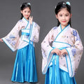 chinese Folk Dance new year clothes traditional hanfu for girls kids dragon dress ancient Stage Carnival costume Clothing skirt