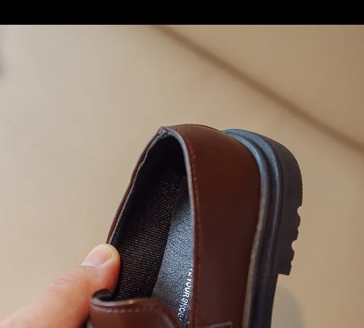Children's Leather Shoes Classic British Style for Boys Girls
