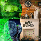 Halloween Fluorescent Spider Webs,Glow In The Dark Spider Webs,Halloween Cobweb,Outdoor Horror Decorations
