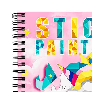 1-6PCS Sticker Book For Kids Unicorn Sticker Paint Book Mermaid Children's Sticker By Number For Birthday Gift Girls Stationery