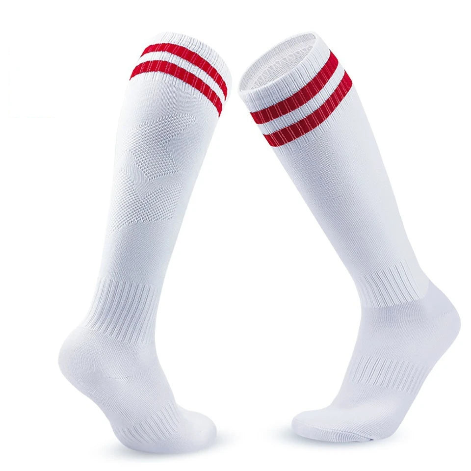 Loogdeel Soccer Socks Stretchy Compression Knee High Tube Socks Men Women Teens Kid Breathable Football Athletic Sports Socks