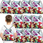 1/4/12Pc Cute Spider Nonwoven Loot Bag Drawstring Pockets Birthday Gift Bags for His Amazing Friends Party Supplies Spider Gifts