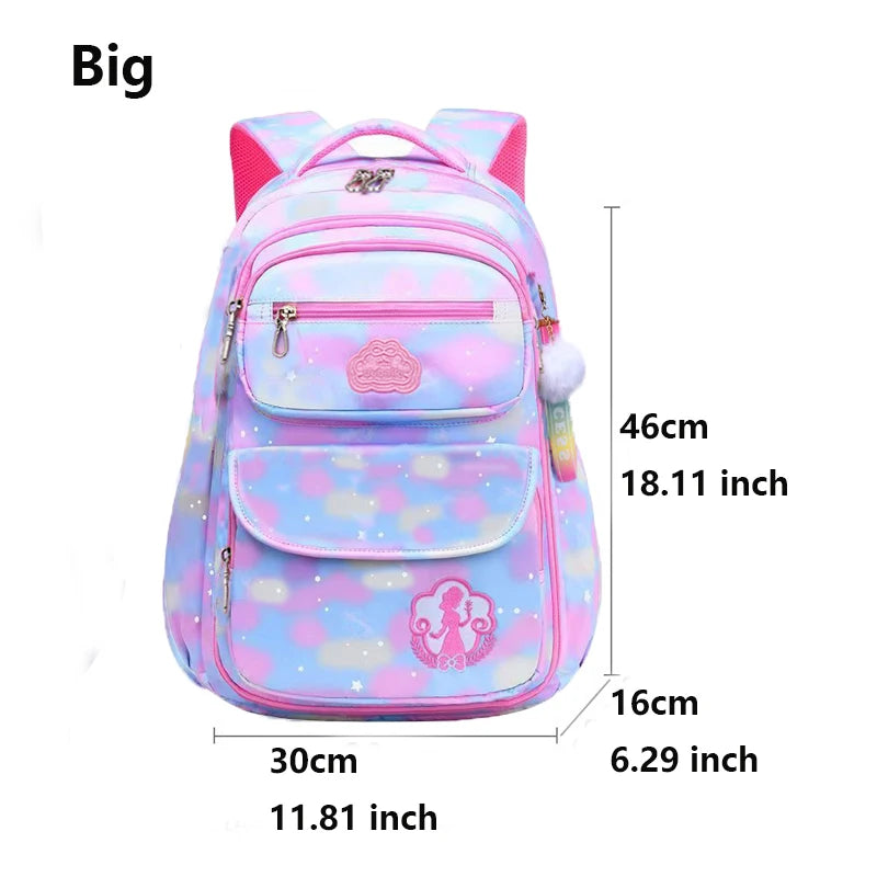 Children Girl Backpack Waterproof Pink School Bag for Kids Comfort