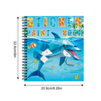 1-6PCS Sticker Book For Kids Unicorn Sticker Paint Book Mermaid Children's Sticker By Number For Birthday Gift Girls Stationery