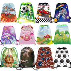 1pc Non Woven Drawstring Bag Birthday Party Gift Bag for Boys Girls Shoulder Storage Bag Multiple Themed Parties to Choose from